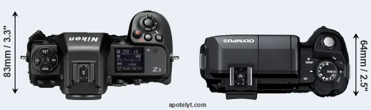 Compare Z8 versus E-300 top