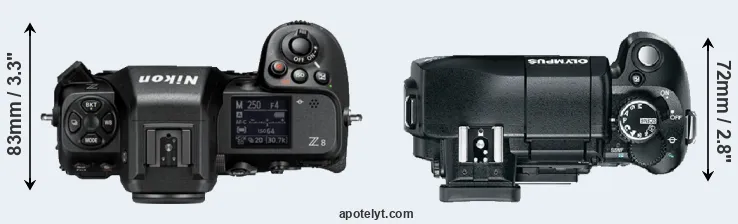 Compare Z8 versus E-330 top