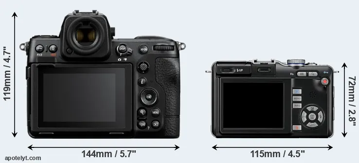 Comparison Z8 or E-PL1 rear