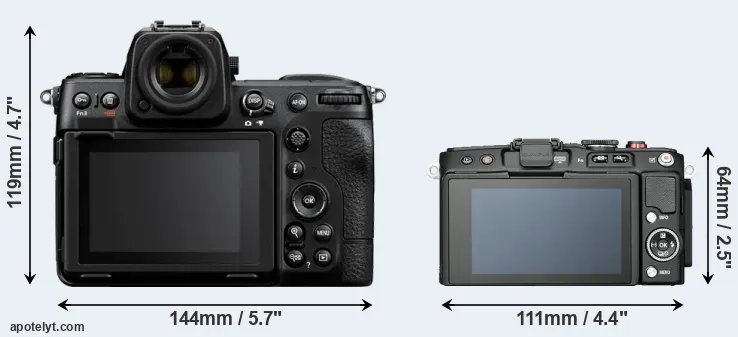 Comparison Z8 or E-PL6 rear