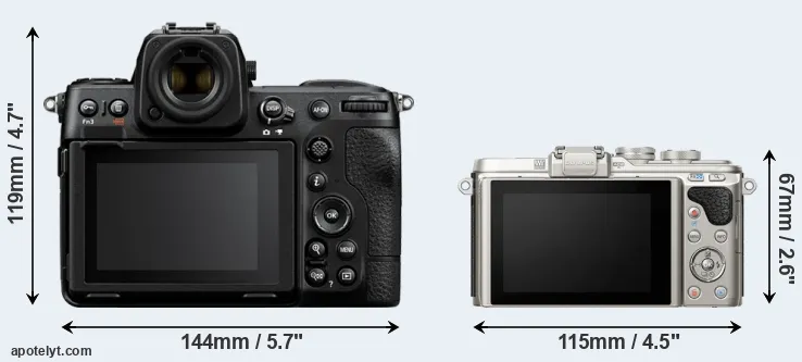 Comparison Z8 or E-PL8 rear