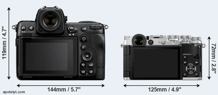 Comparison Z8 or PEN-F rear