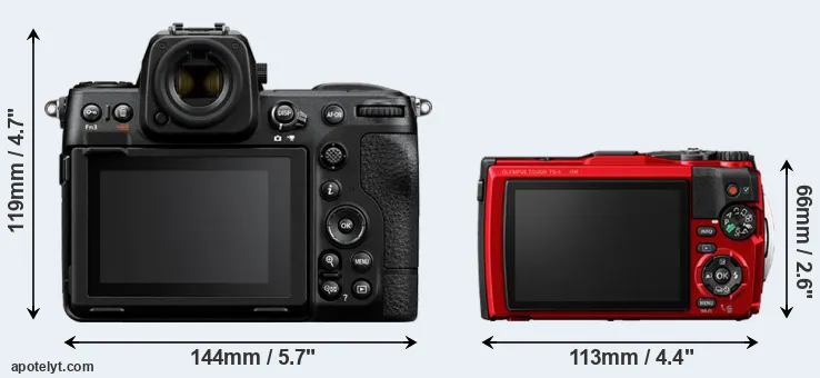 Comparison Z8 or TG-6 rear