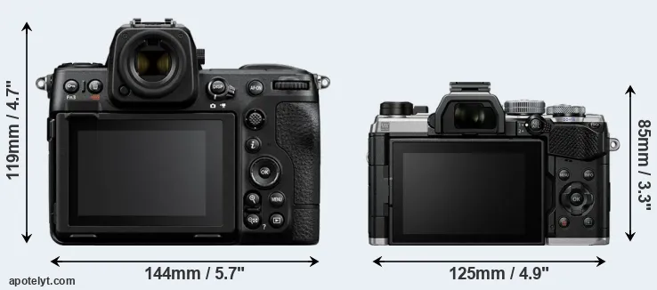 Comparison Z8 or OM-5 rear