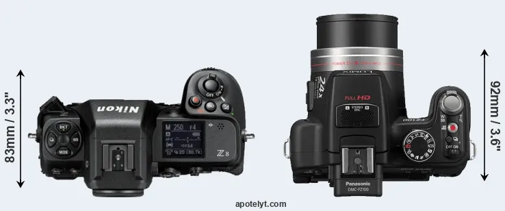 Compare Z8 versus FZ100 top