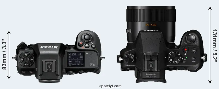 Compare Z8 versus FZ1000 top