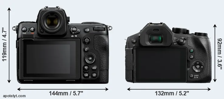 Comparison Z8 or FZ330 rear