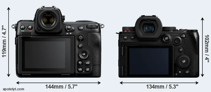 Comparison Z8 or G9 II rear
