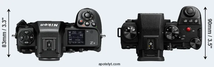 Compare Z8 versus G9 II top