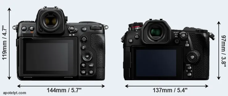 Comparison Z8 or G9 rear