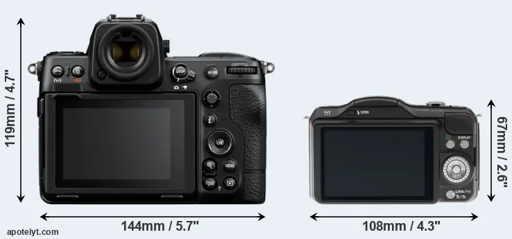 Comparison Z8 or GF5 rear