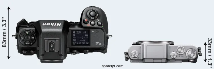 Compare Z8 versus GF7 top