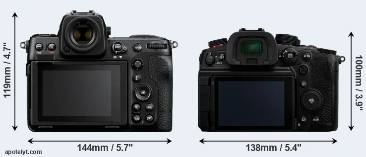 Comparison Z8 or GH7 rear