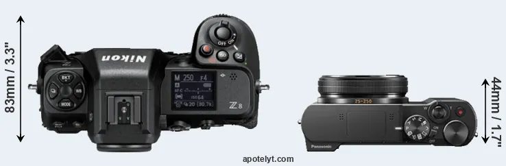 Compare Z8 versus ZS100 top