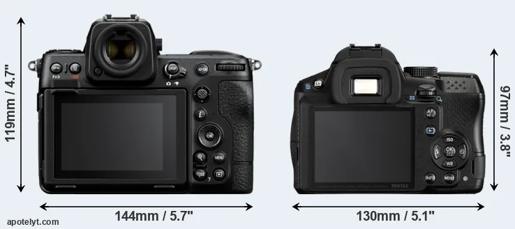 Comparison Z8 or K-30 rear