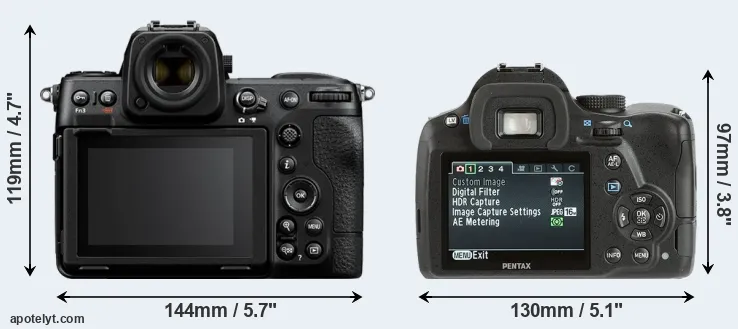 Comparison Z8 or K-500 rear