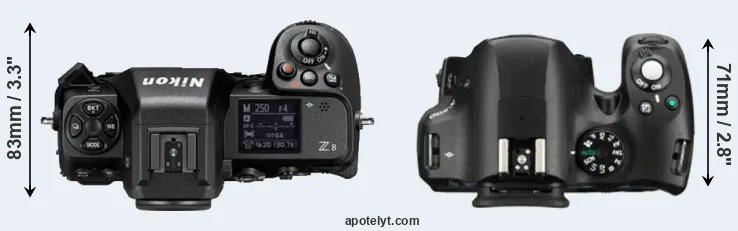 Compare Z8 versus K-500 top