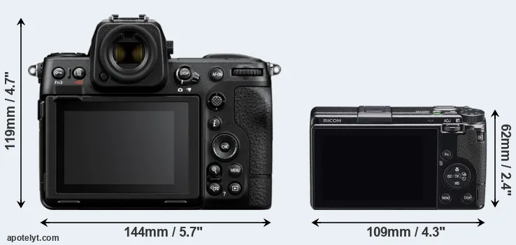 Comparison Z8 or GR IIIx rear
