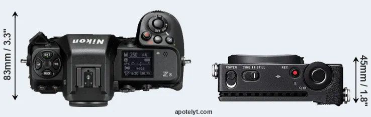 Compare Z8 versus fp top