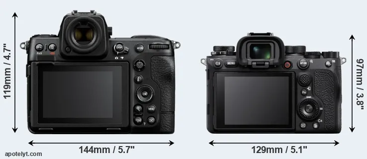 Comparison Z8 or A1 rear