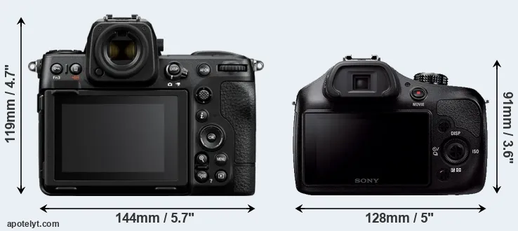 Comparison Z8 or A3000 rear