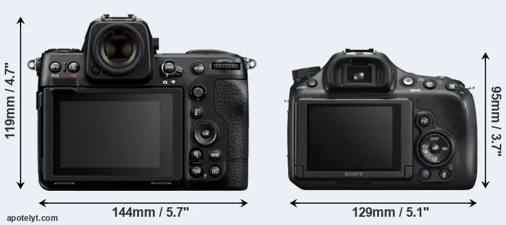 Comparison Z8 or A58 rear