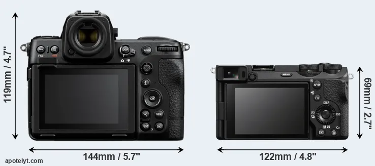 Comparison Z8 or A6700 rear