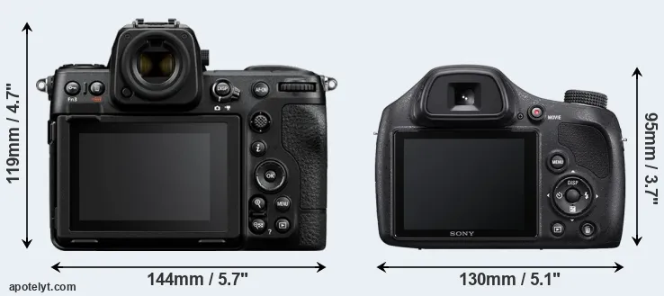 Comparison Z8 or H400 rear