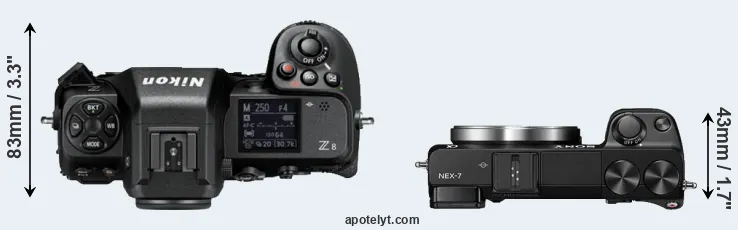 Compare Z8 versus NEX-7 top