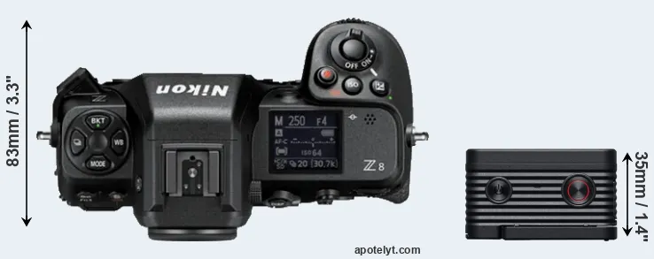 Compare Z8 versus RX0 II top