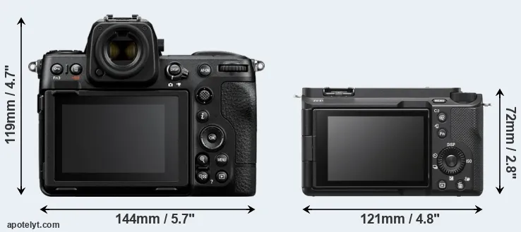 Comparison Z8 or ZV-E1 rear