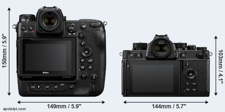 Comparison Z9 or Zf rear