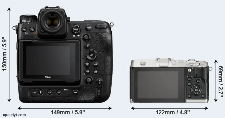 Comparison Z9 or E-P5 rear
