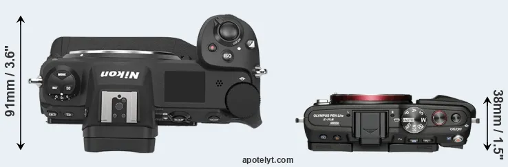 Compare Z9 versus E-PL6 top