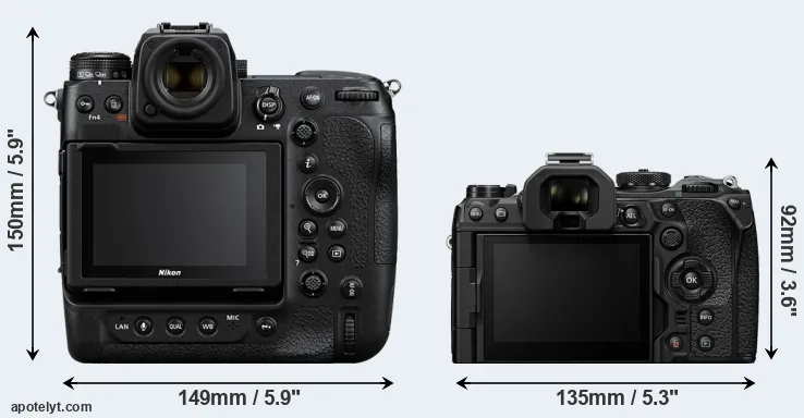 Comparison Z9 or OM-1 rear