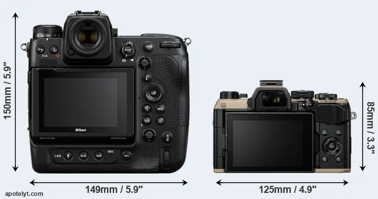 Comparison Z9 or OM-5 II rear