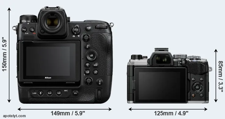 Comparison Z9 or OM-5 rear