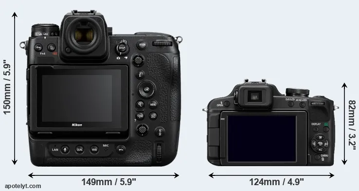 Comparison Z9 or FZ100 rear