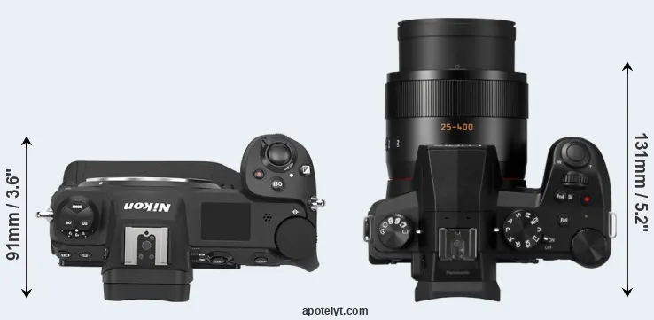 Compare Z9 versus FZ1000 II top