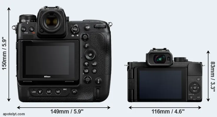 Comparison Z9 or G100 rear