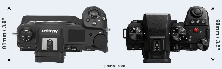Compare Z9 versus G9 II top