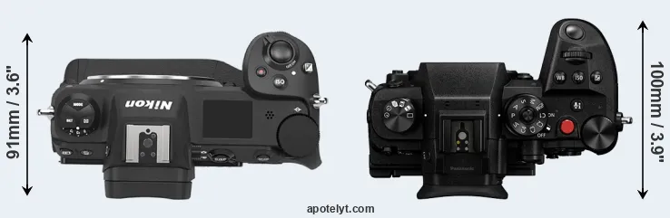 Compare Z9 versus GH6 top