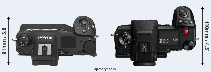 Compare Z9 versus S1H top