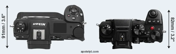 Compare Z9 versus S5 top