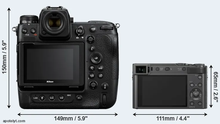 Comparison Z9 or ZS200 rear
