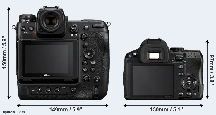 Comparison Z9 or K-30 rear