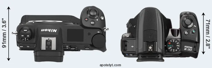 Compare Z9 versus K-30 top