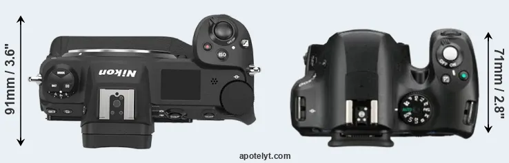 Compare Z9 versus K-500 top
