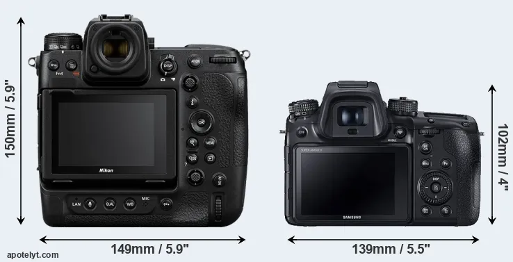 Comparison Z9 or NX1 rear