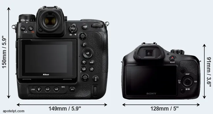 Comparison Z9 or A3000 rear